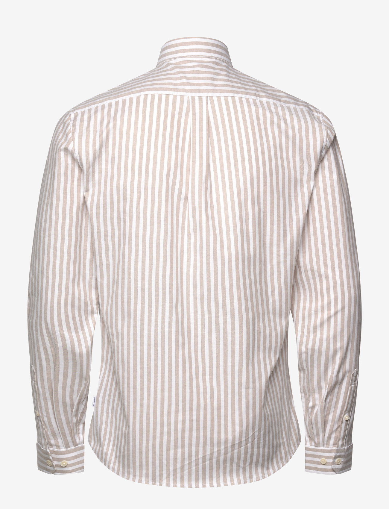 Lindbergh - Striped superflex oxford L/S - triibulised särgid - sand - 2