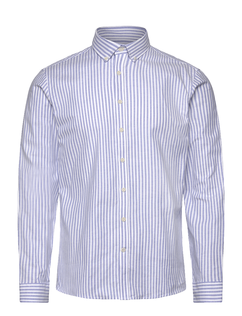 Lindbergh - Striped superflex oxford L/S - gestreifte hemden - sky blue - 1