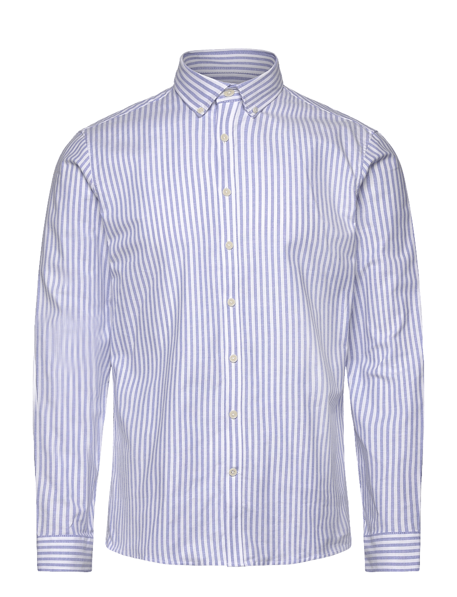 Lindbergh - Striped superflex oxford L/S - gestreifte hemden - sky blue - 1