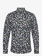 AOP floral shirt L/S - BLUE