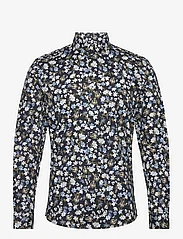 Lindbergh - AOP floral shirt L/S - avslappede skjorter - blue - 0