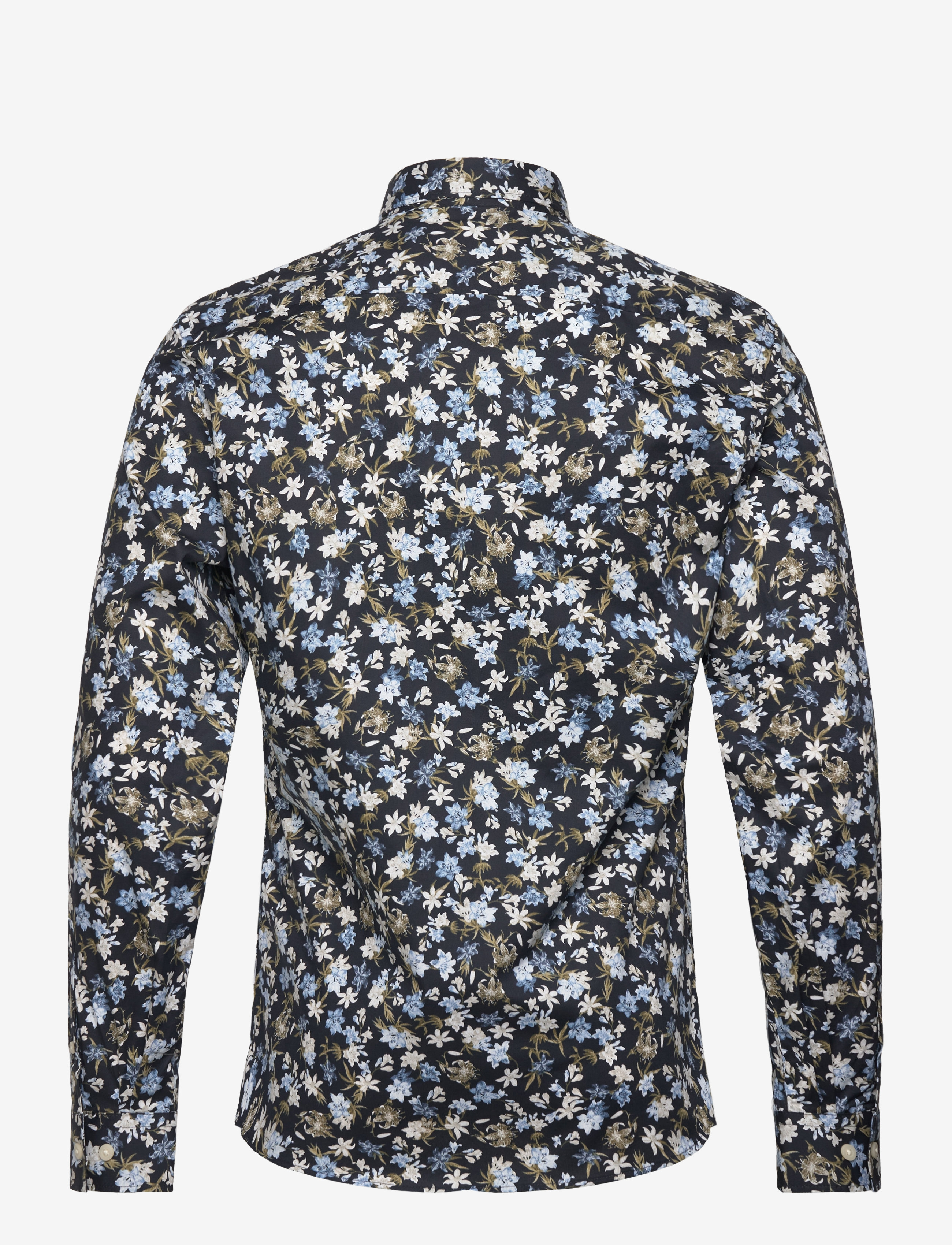 Lindbergh - AOP floral shirt L/S - blue - 1