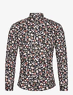 AOP floral shirt L/S - CORAL