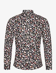 Lindbergh - AOP floral shirt L/S - casual overhemden - coral - 0