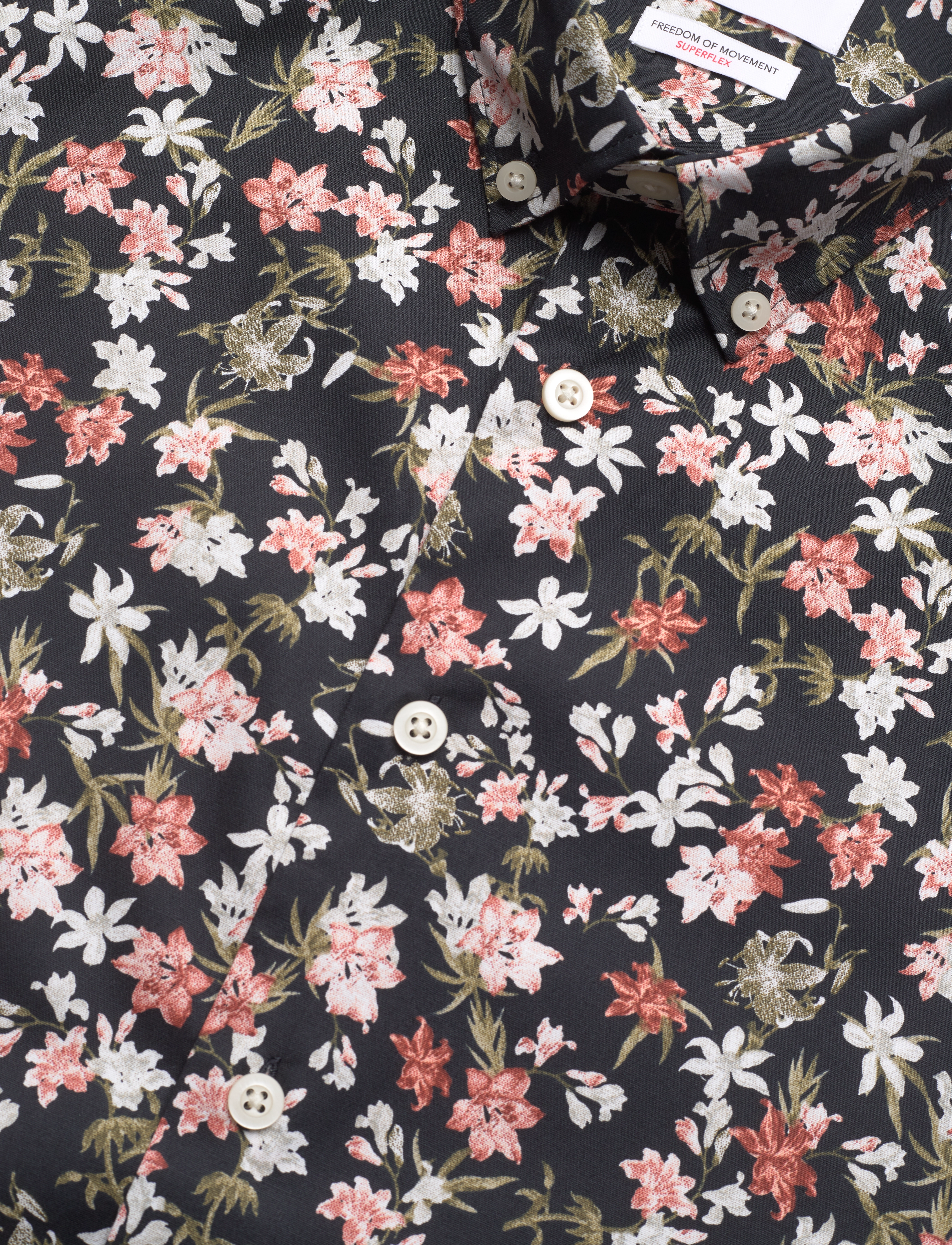 Lindbergh - AOP floral shirt L/S - coral - 5