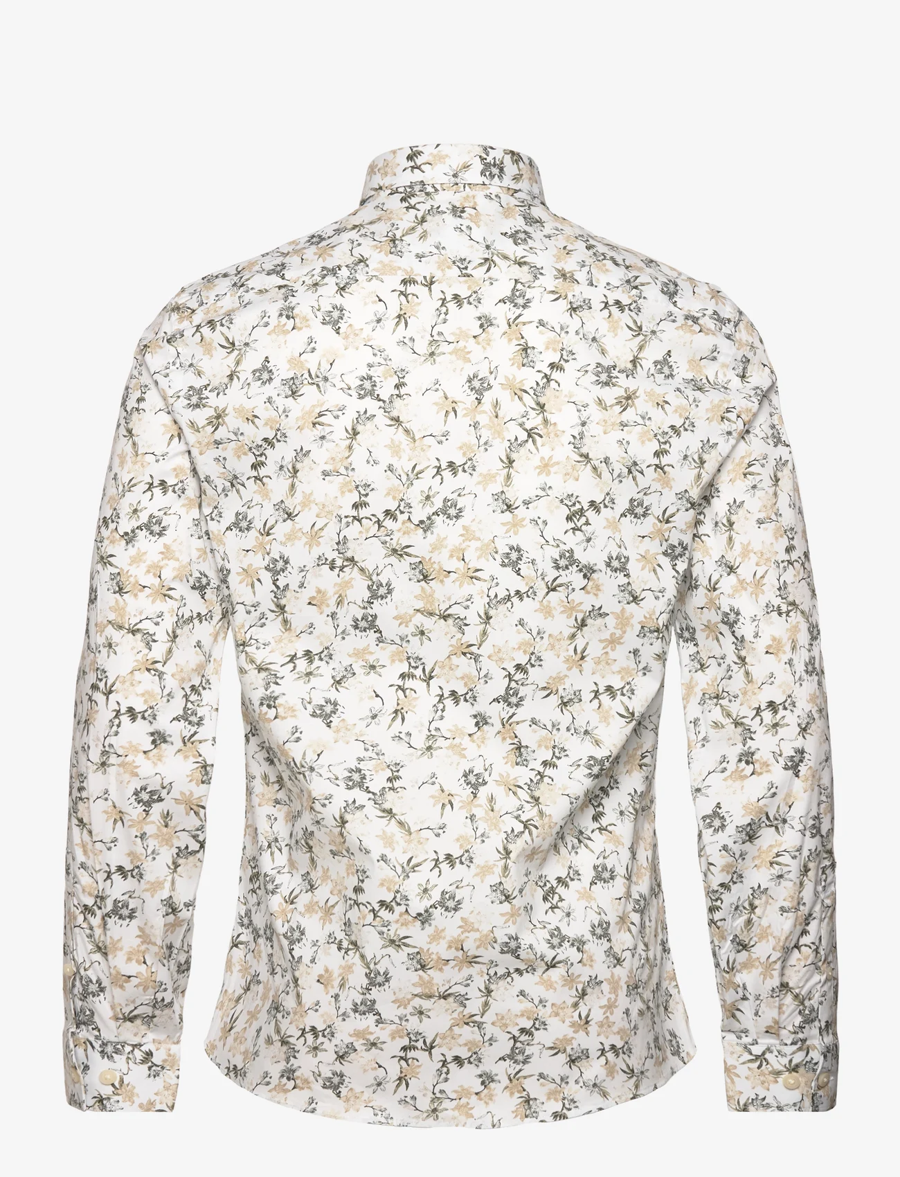 Lindbergh - AOP floral shirt L/S - avslappede skjorter - sand - 1