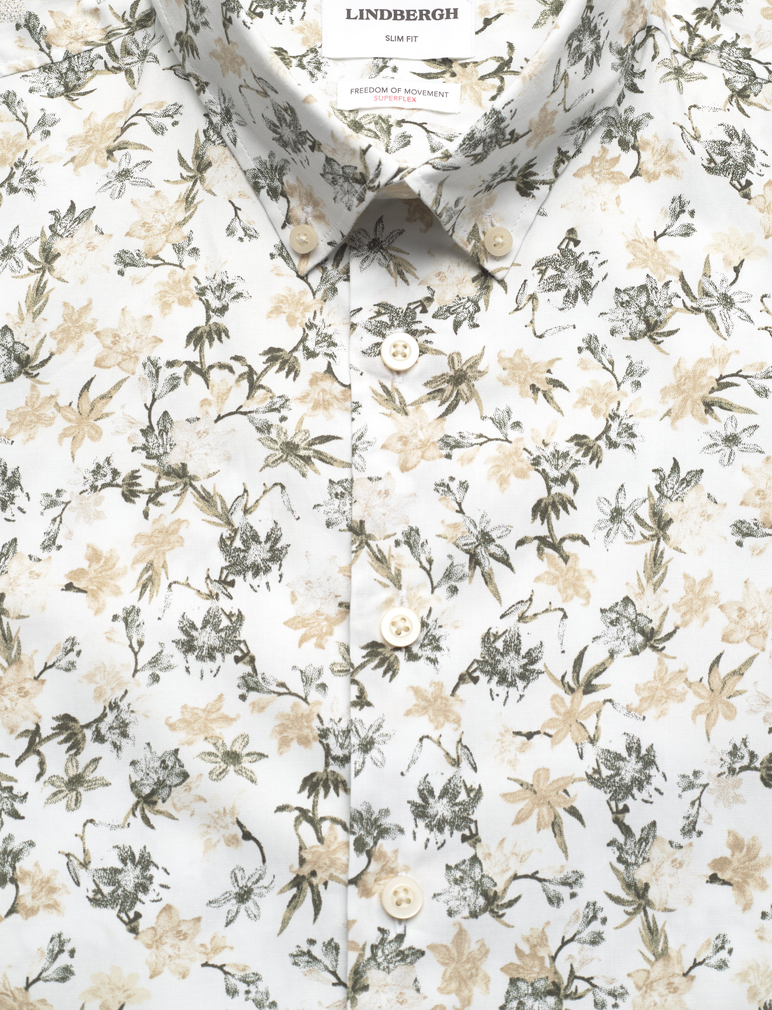Lindbergh - AOP floral shirt L/S - sand - 2
