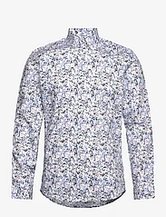 Lindbergh - Printed superflex shirt L/S - business skjortor - coral - 0