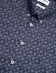 Lindbergh - Printed superflex shirt L/S - penskjorter - dk blue - 5