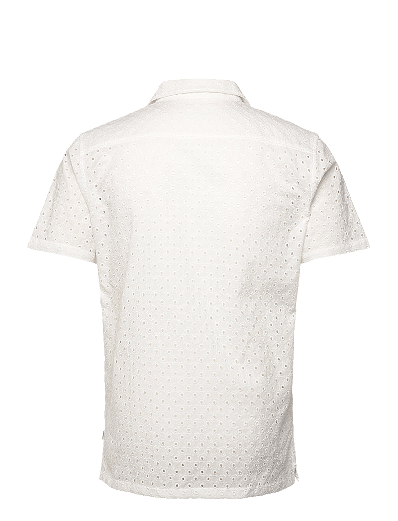 Lindbergh - Embroidery cotton shirt S/S - krótki rękaw - white - 2