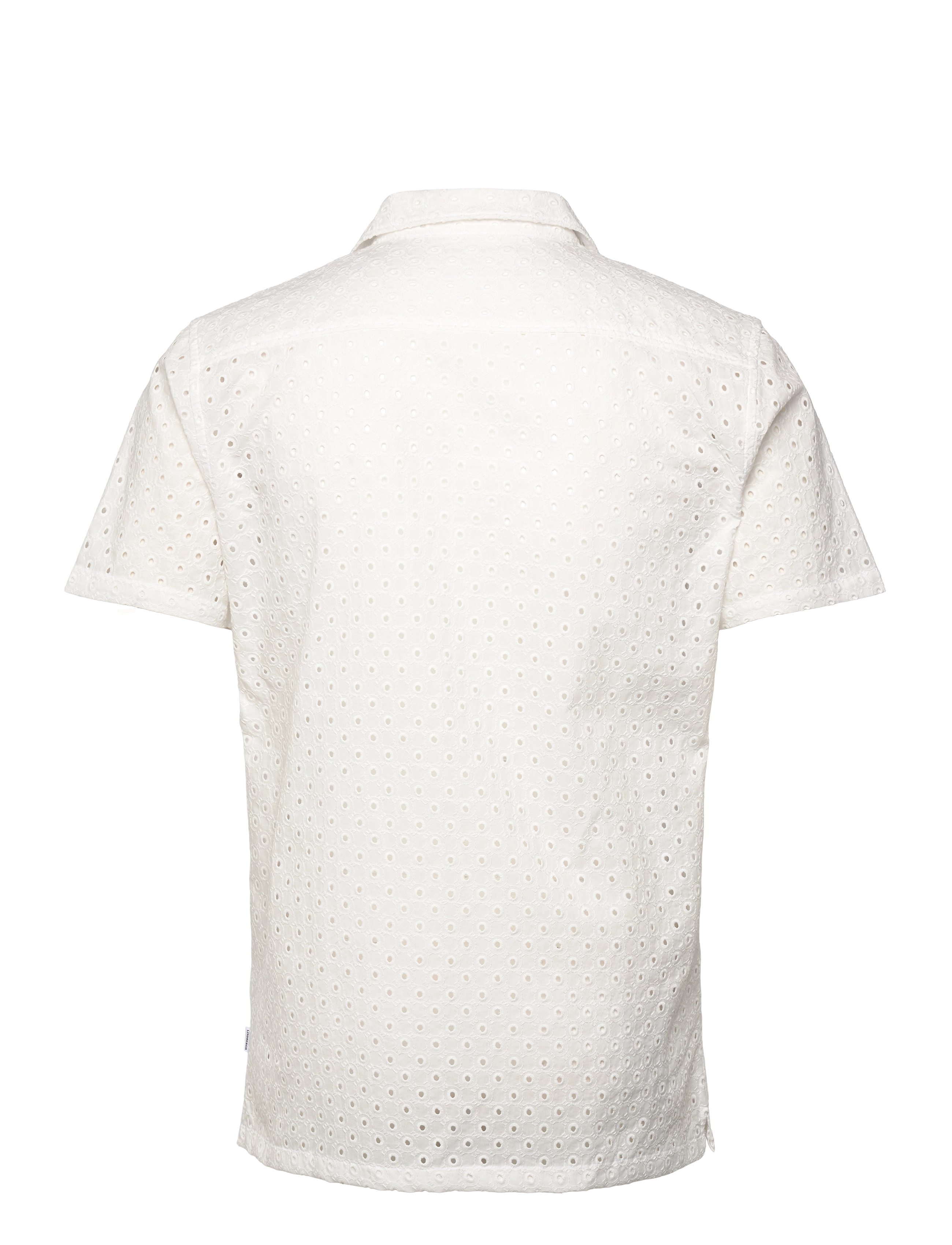 Lindbergh - Embroidery cotton shirt S/S - kurzarmhemden - white - 2