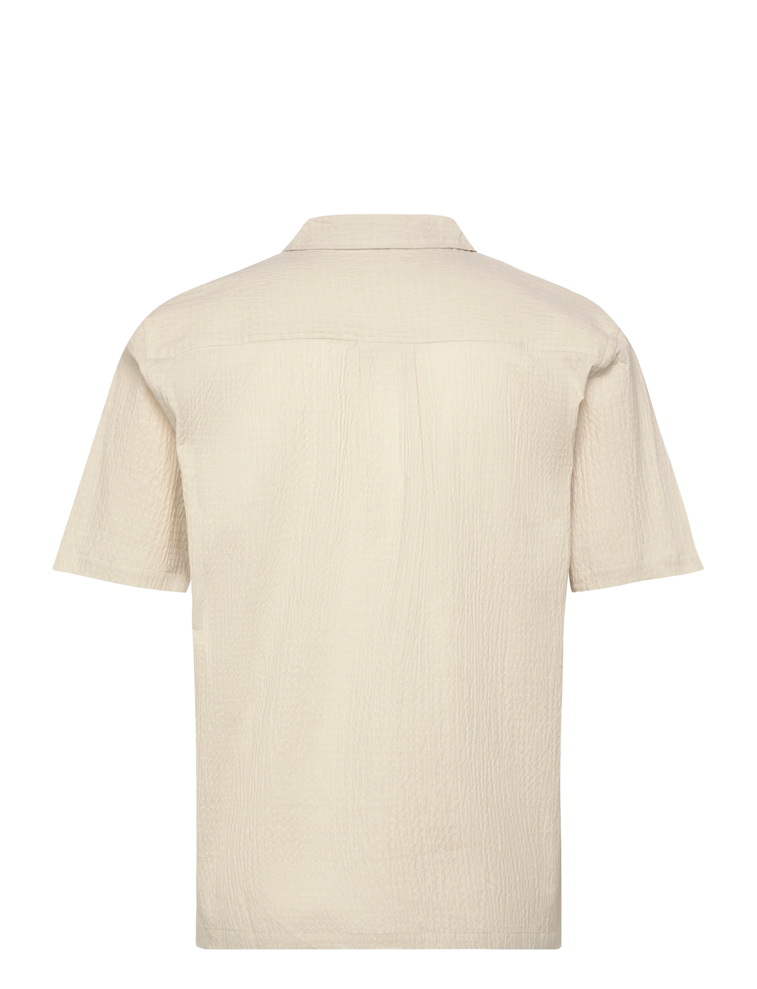Lindbergh - Seersucker shirt S/S - kurzarmhemden - lt stone - 2