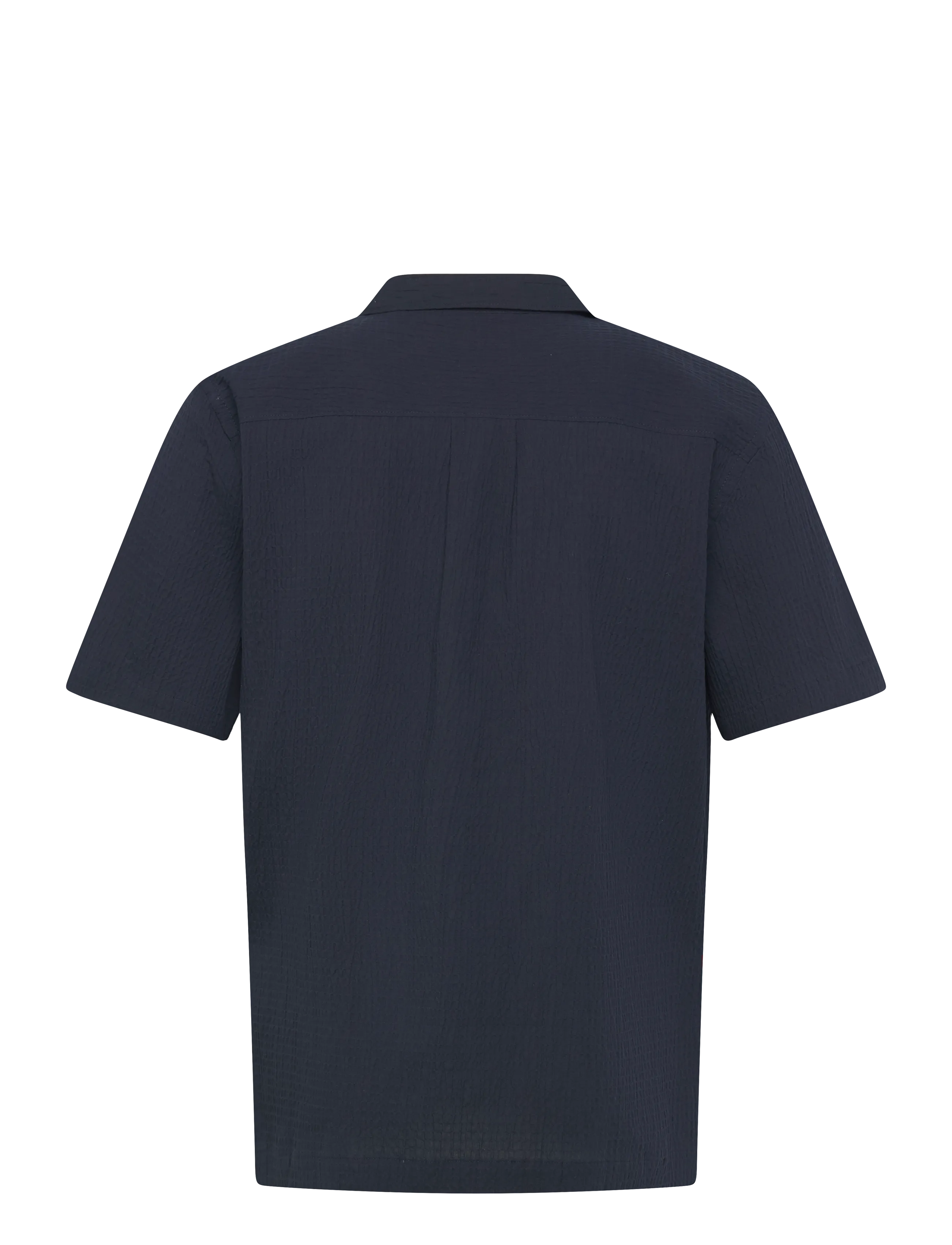 Lindbergh - Seersucker shirt S/S - stutterma skyrtur - navy - 2