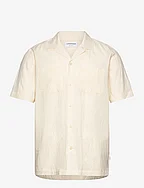 Seersucker shirt S/S - OFF WHITE