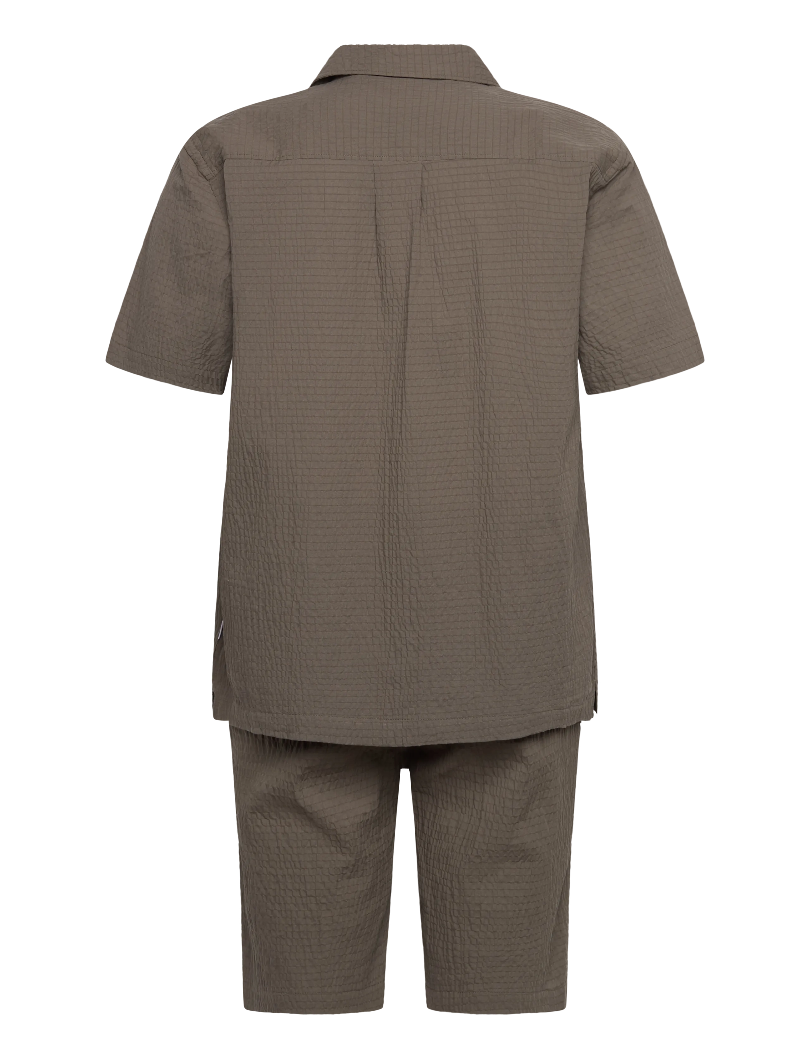 Lindbergh - Seersucker shirt S/S+shorts - short décontracté - lt army - 2