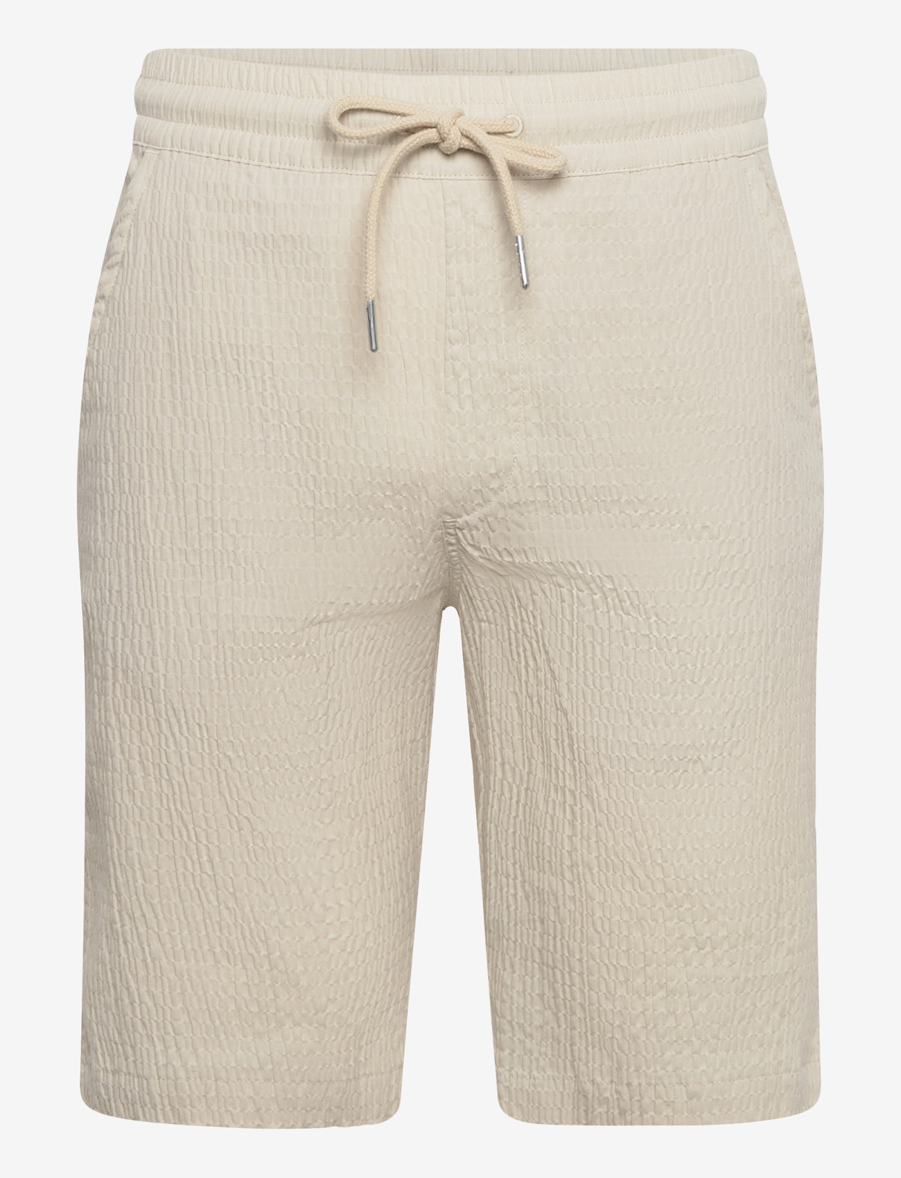 Lindbergh - Seersucker shirt S/S+shorts - casual shorts - lt stone - 3