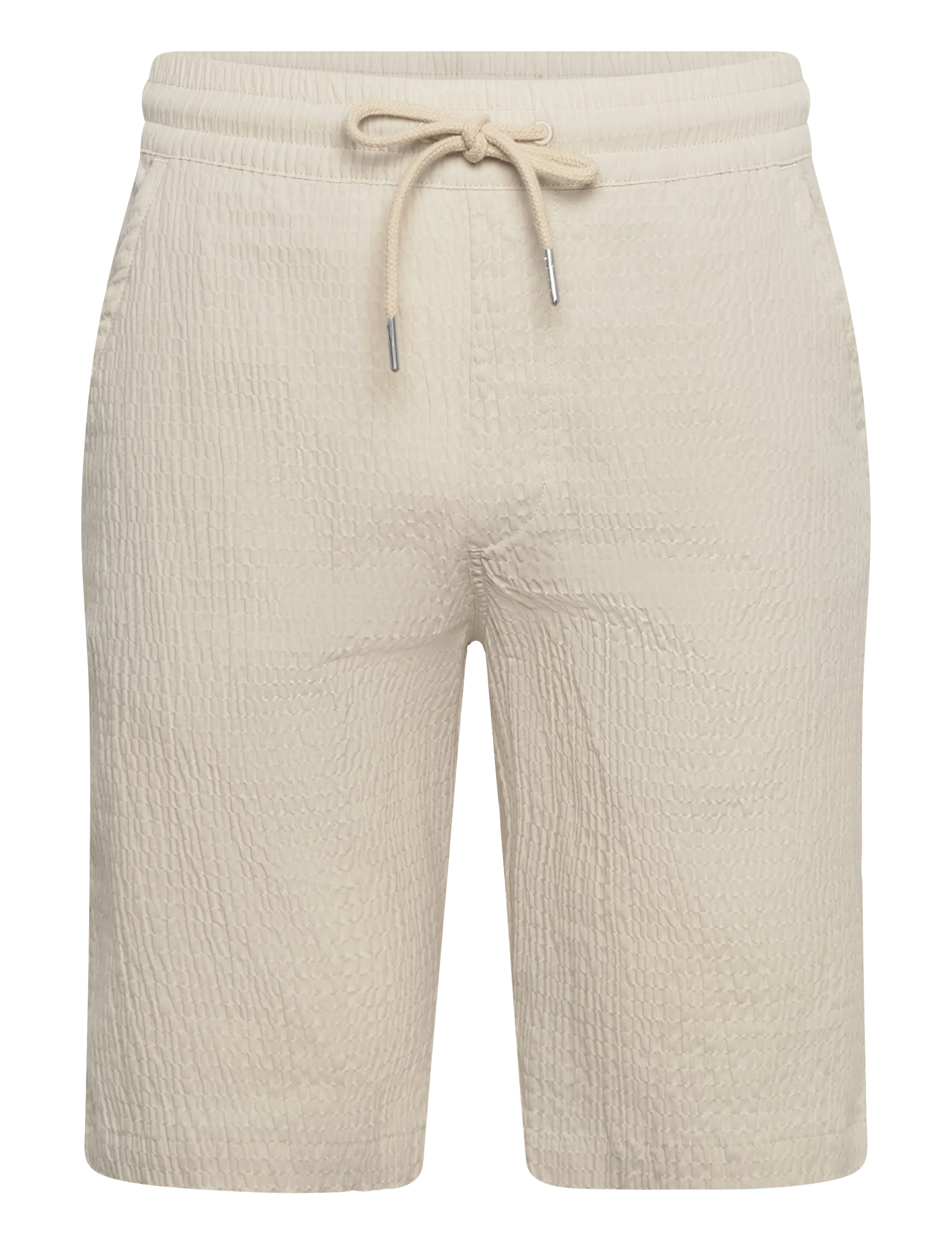 Lindbergh - Seersucker shirt S/S+shorts - casual shorts - lt stone - 3