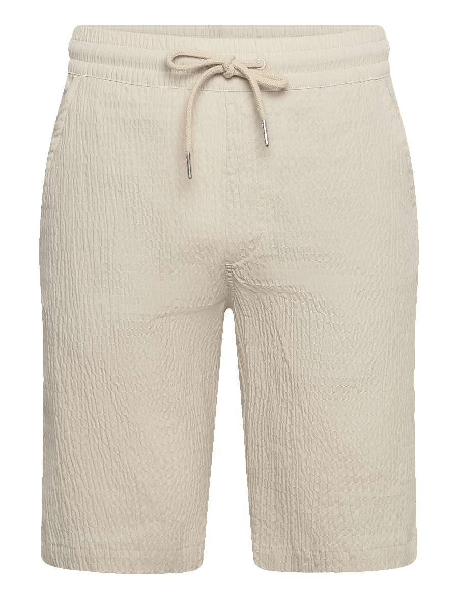 Lindbergh - Seersucker shirt S/S+shorts - freizeitshorts - lt stone - 3