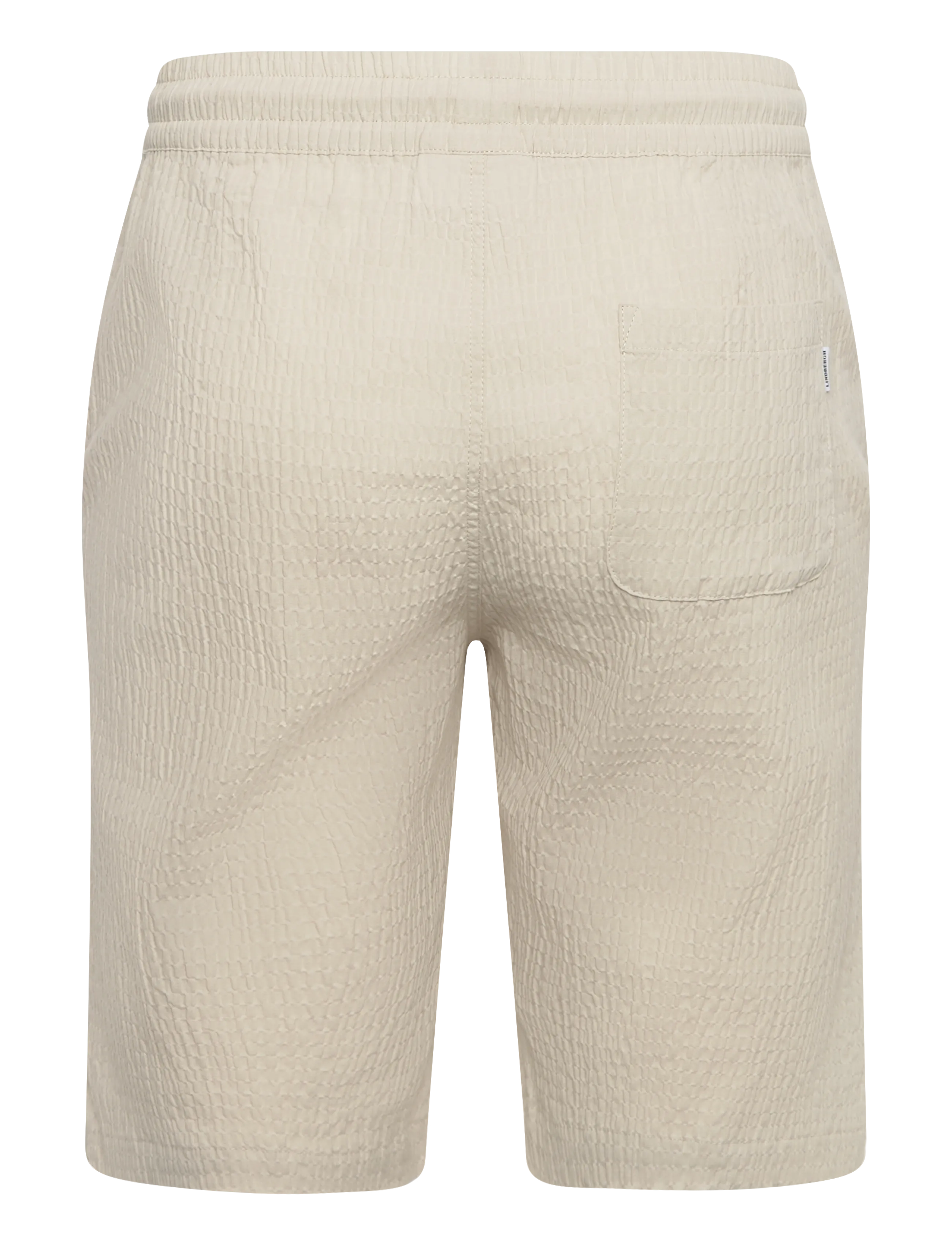 Lindbergh - Seersucker shirt S/S+shorts - casual shorts - lt stone - 4