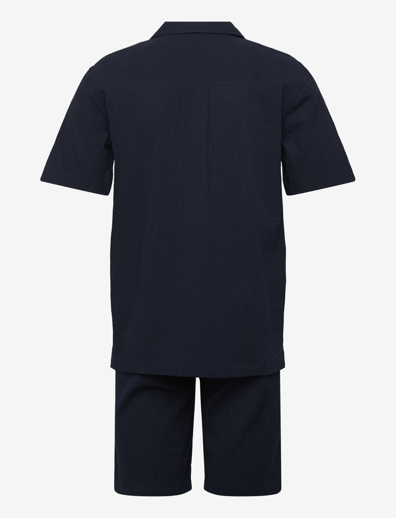 Lindbergh - Seersucker shirt S/S+shorts - casual shorts - navy - 2