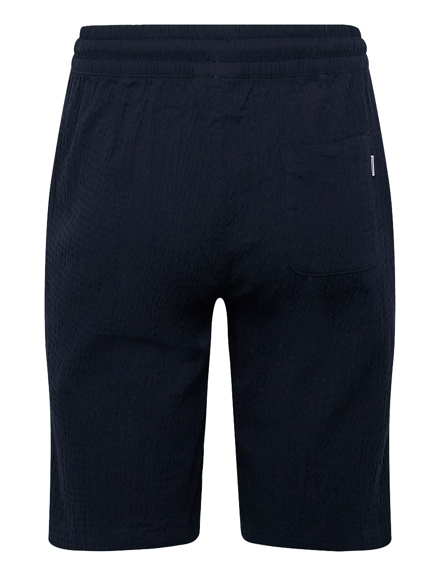 Lindbergh - Seersucker shirt S/S+shorts - casual shorts - navy - 4