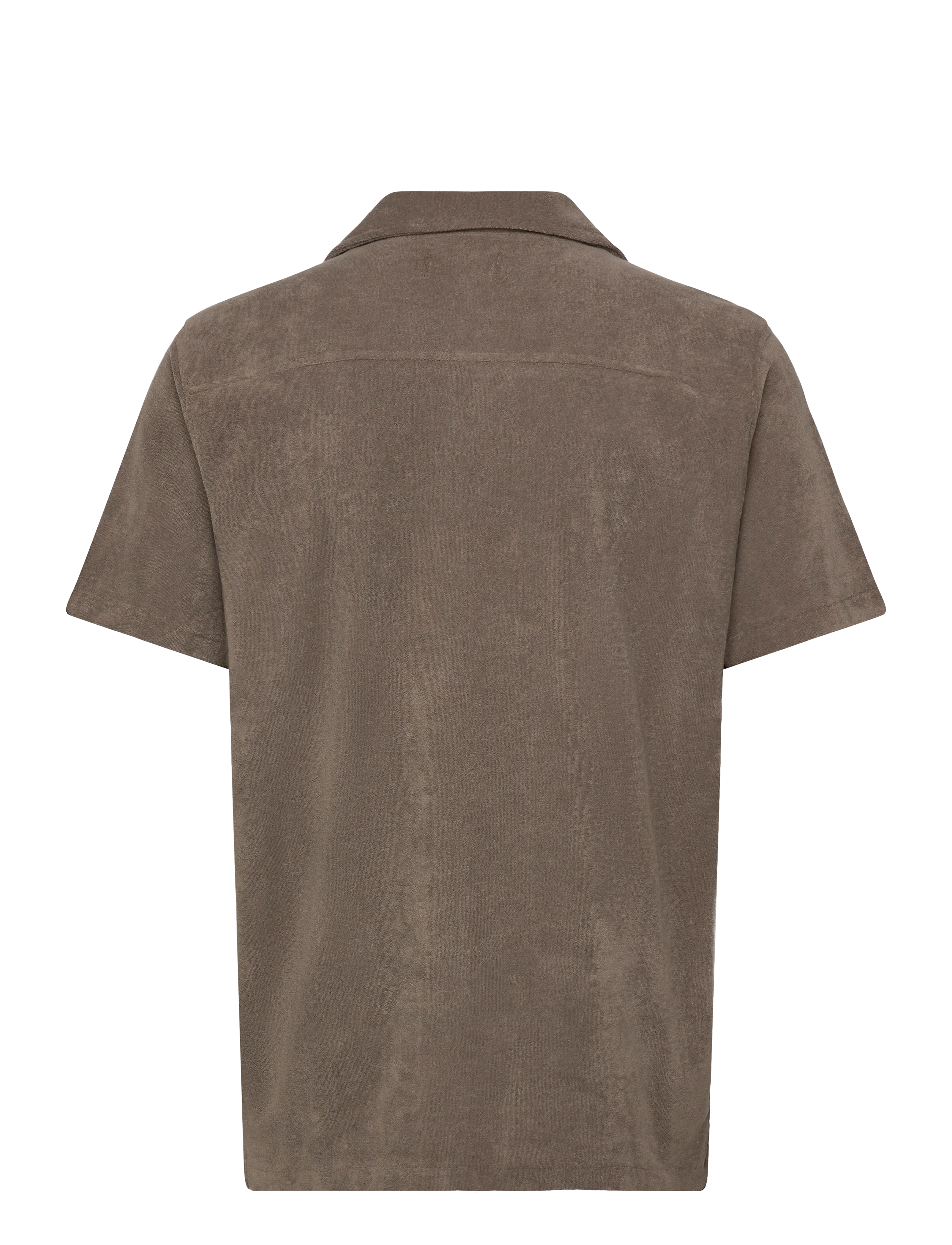 Lindbergh - Relaxed fit towel shirt S/S - kortærmede skjorter - dk stone - 2