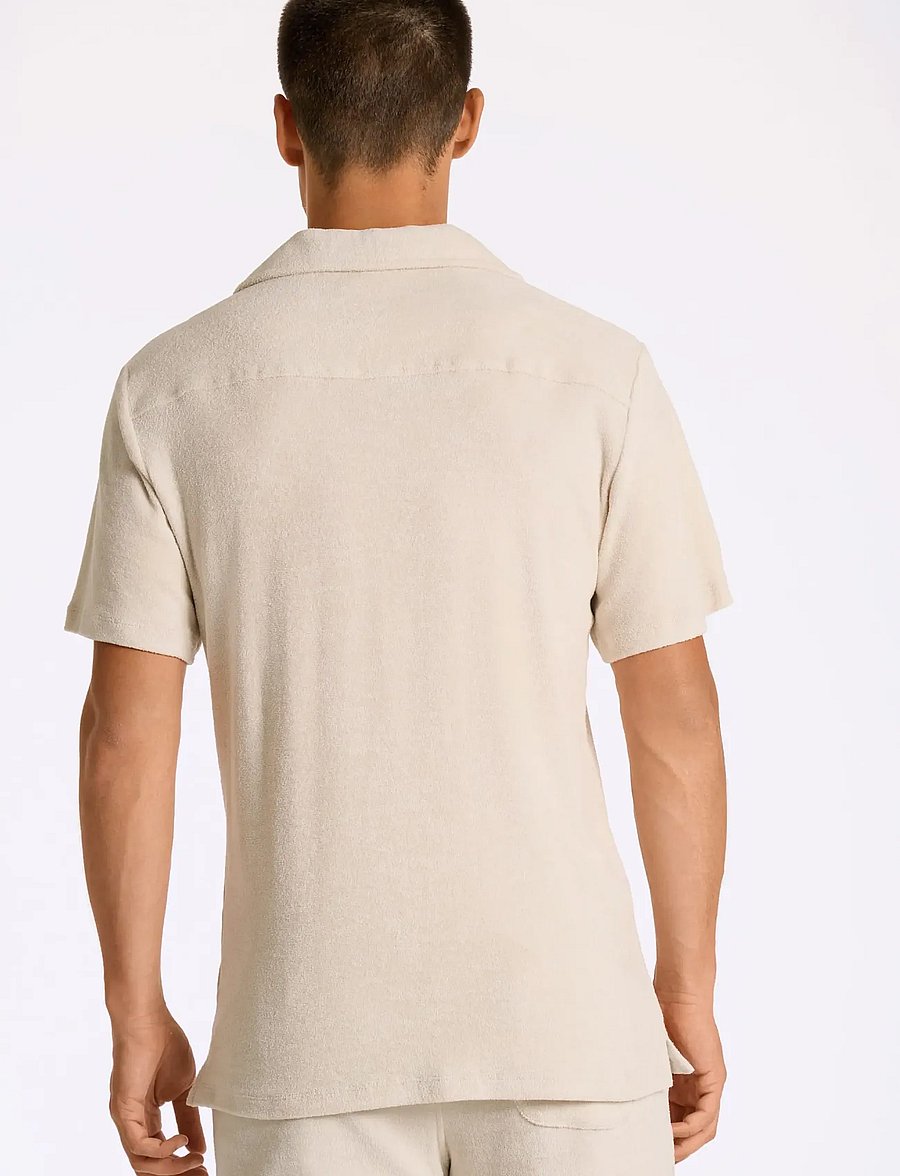 Lindbergh - Relaxed fit towel shirt S/S - lühikeste varrukatega särgid - fair grey - 4
