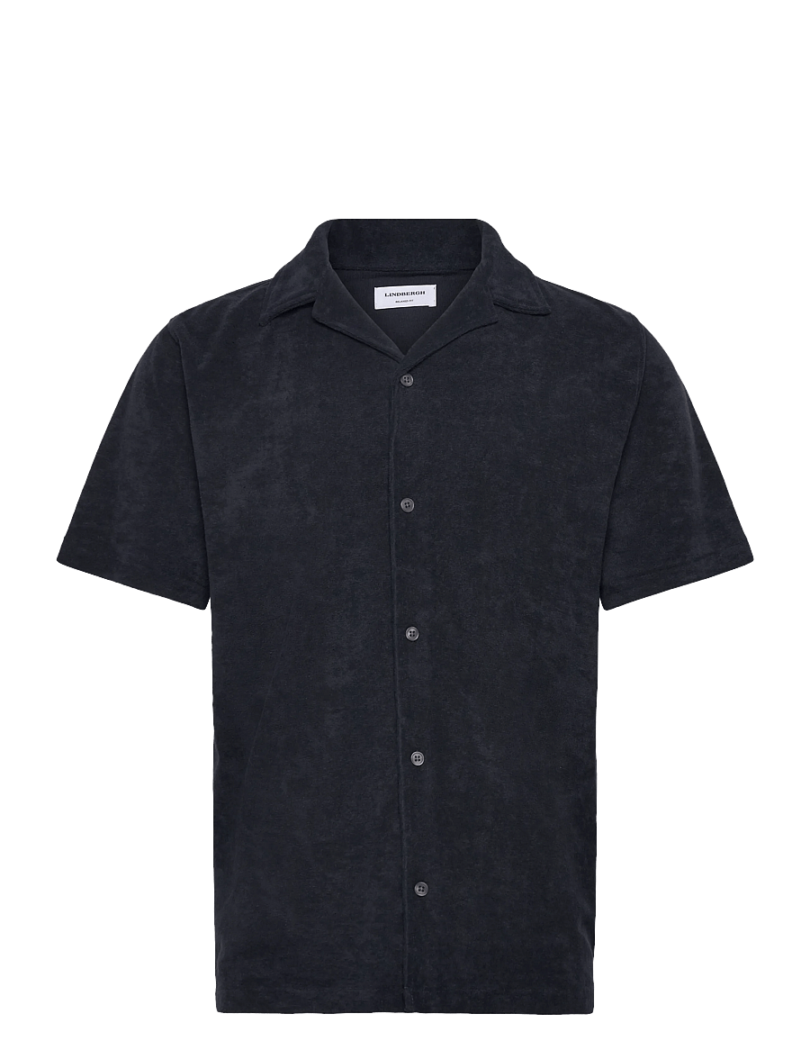 Lindbergh - Relaxed fit towel shirt S/S - lühikeste varrukatega särgid - navy - 1