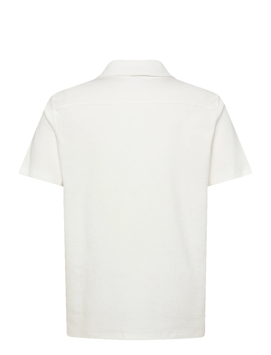 Lindbergh - Relaxed fit towel shirt S/S - short-sleeved shirts - off white - 2