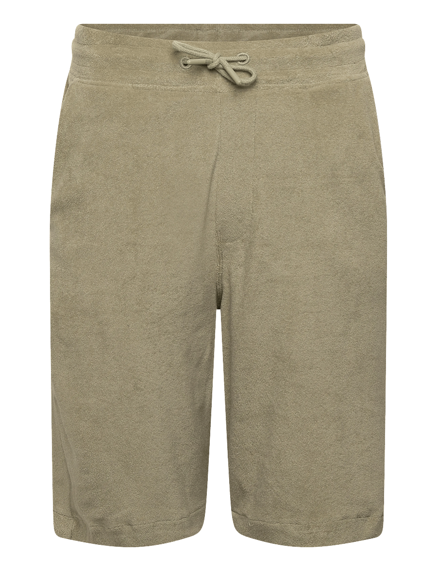 Lindbergh - Relaxed fit towel shirt S/S set - casual shorts - dusty olive - 2