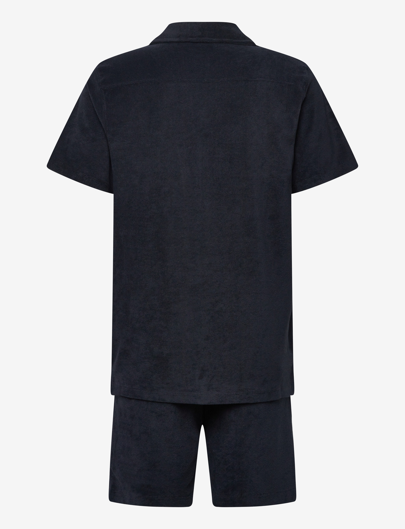 Lindbergh - Relaxed fit towel shirt S/S set - rennot shortsit - navy - 2