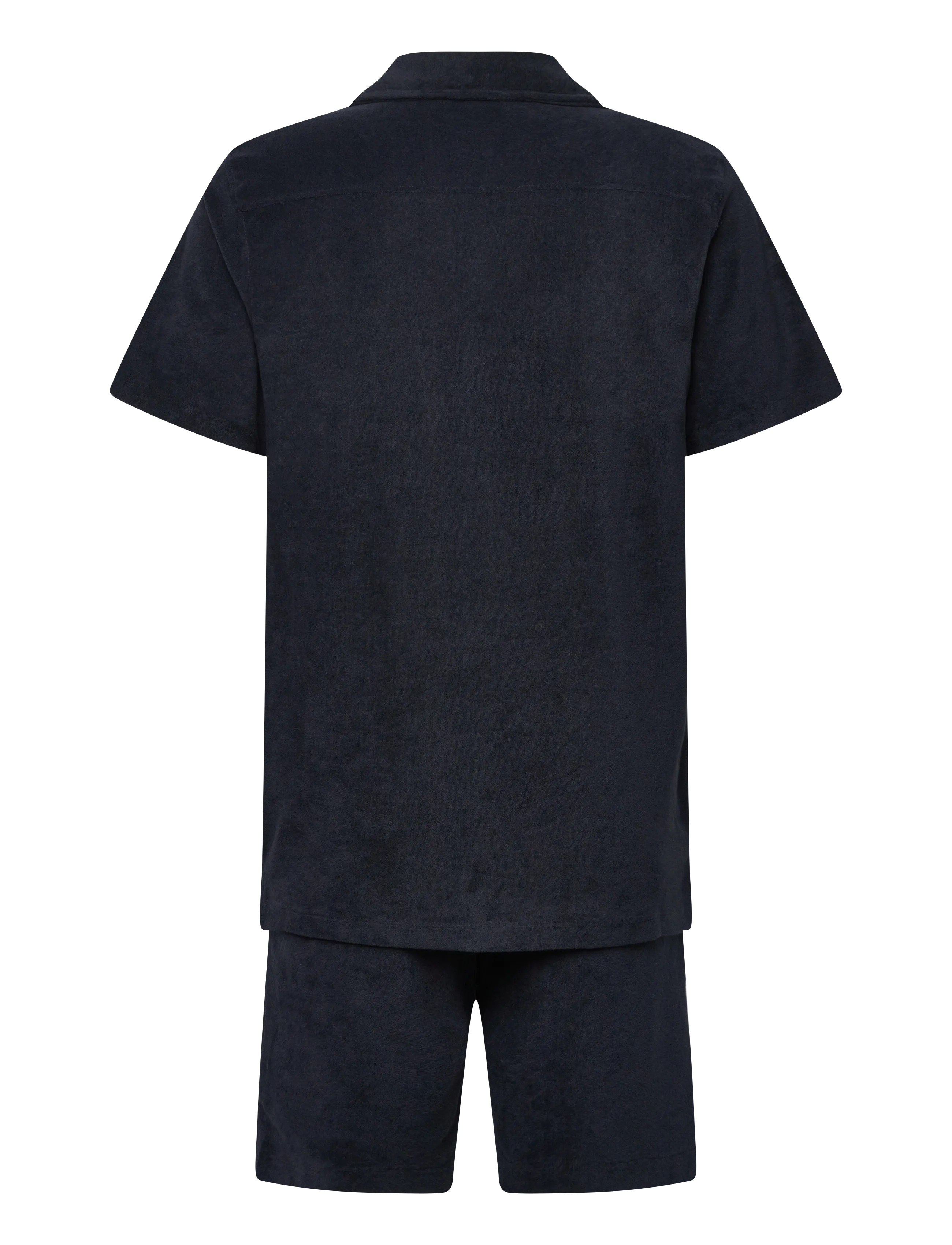 Lindbergh - Relaxed fit towel shirt S/S set - casual shorts - navy - 2