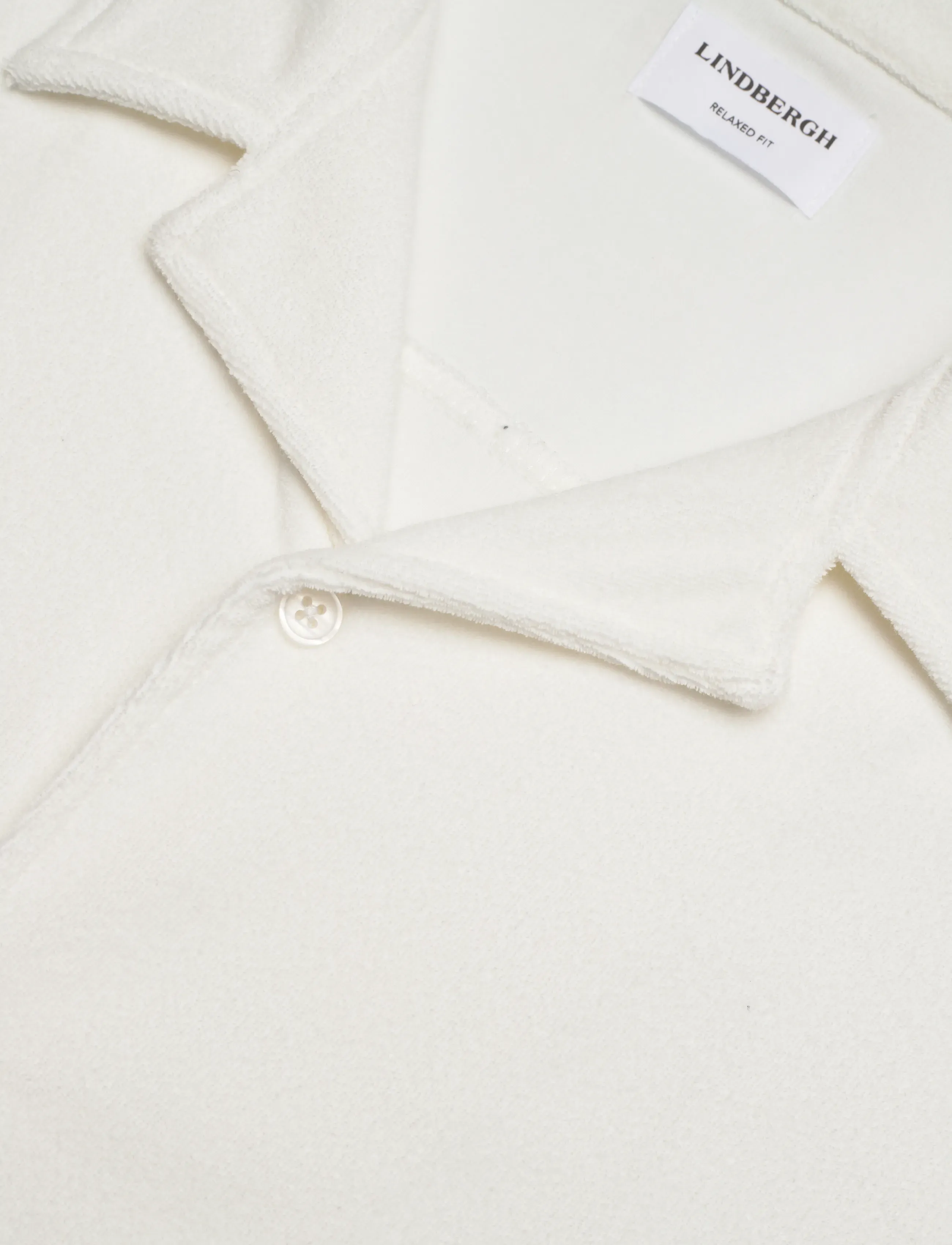 Lindbergh - Relaxed fit towel shirt S/S set - casual shorts - off white - 5