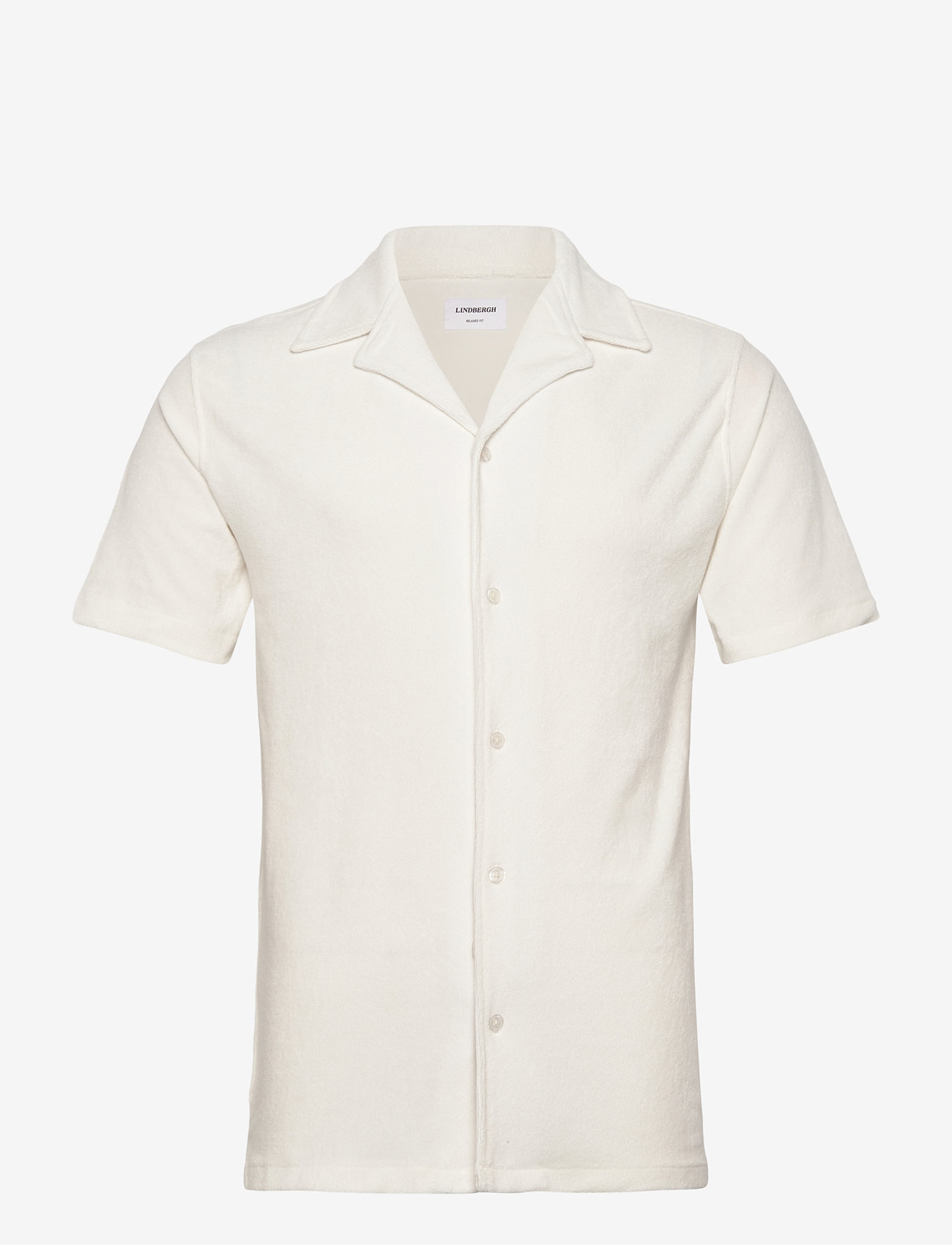 Lindbergh - SS shirt Terry - short-sleeved shirts - pearl white - 1