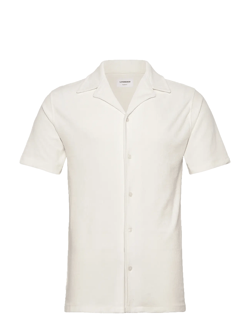 Lindbergh - SS shirt Terry - short-sleeved shirts - pearl white - 1