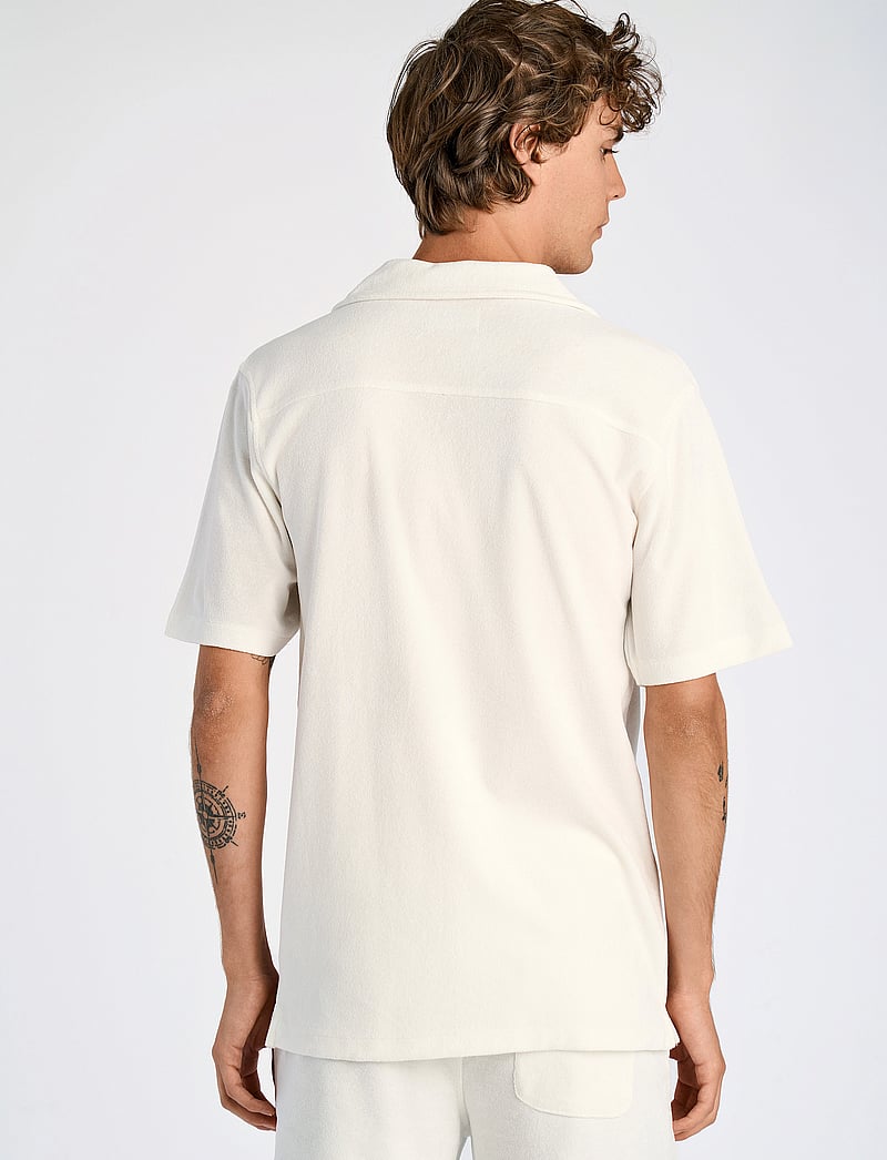 Lindbergh - SS shirt Terry - short-sleeved shirts - pearl white - 3