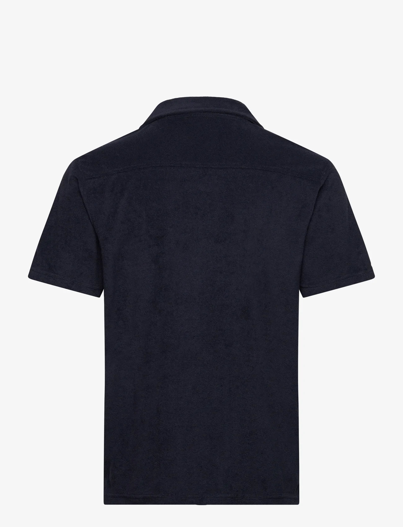 Lindbergh - SS shirt Terry - kortermede skjorter - navy - 1