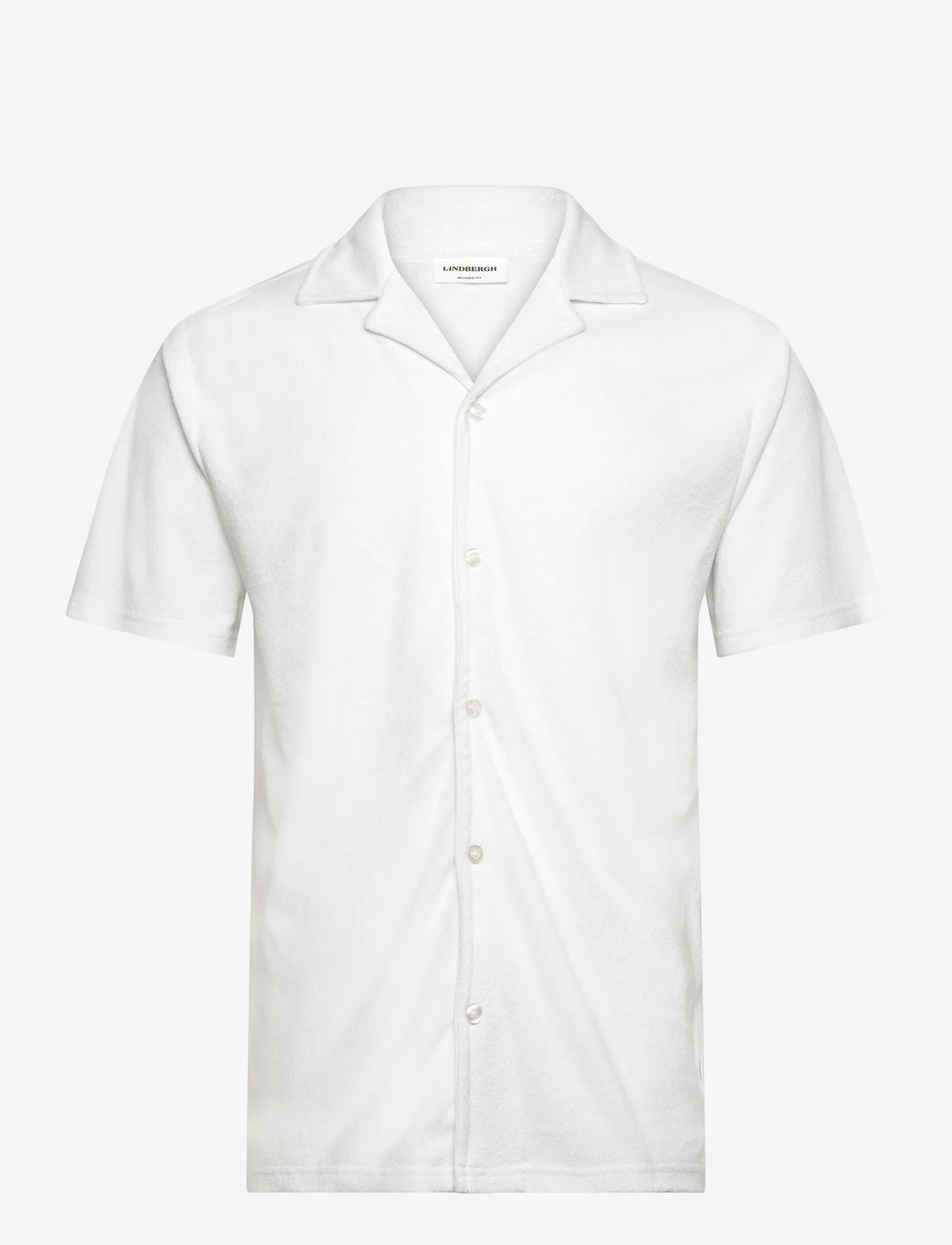 Lindbergh - SS shirt Terry - kortermede skjorter - white - 0