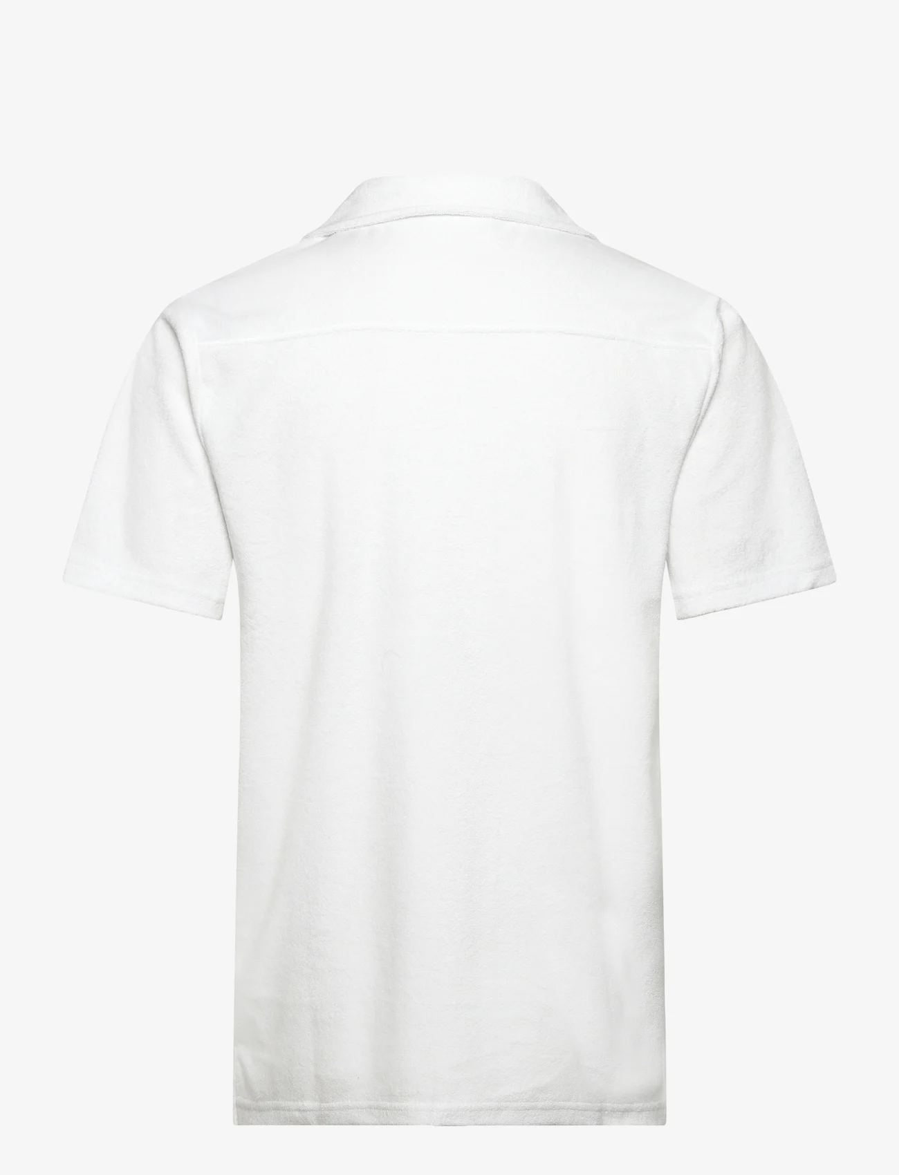 Lindbergh - SS shirt Terry - kurzarmhemden - white - 1