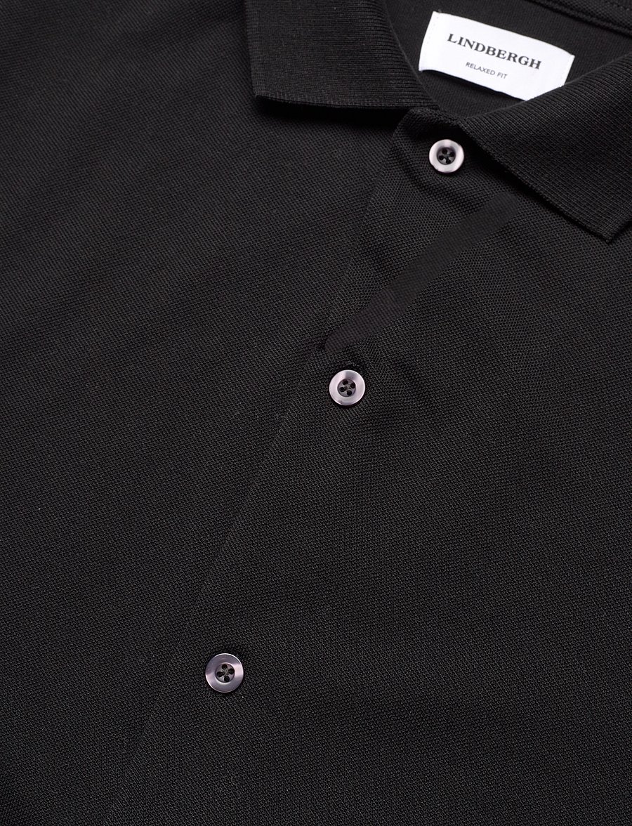 Lindbergh - Pique cabana shirt S/S - black - 3