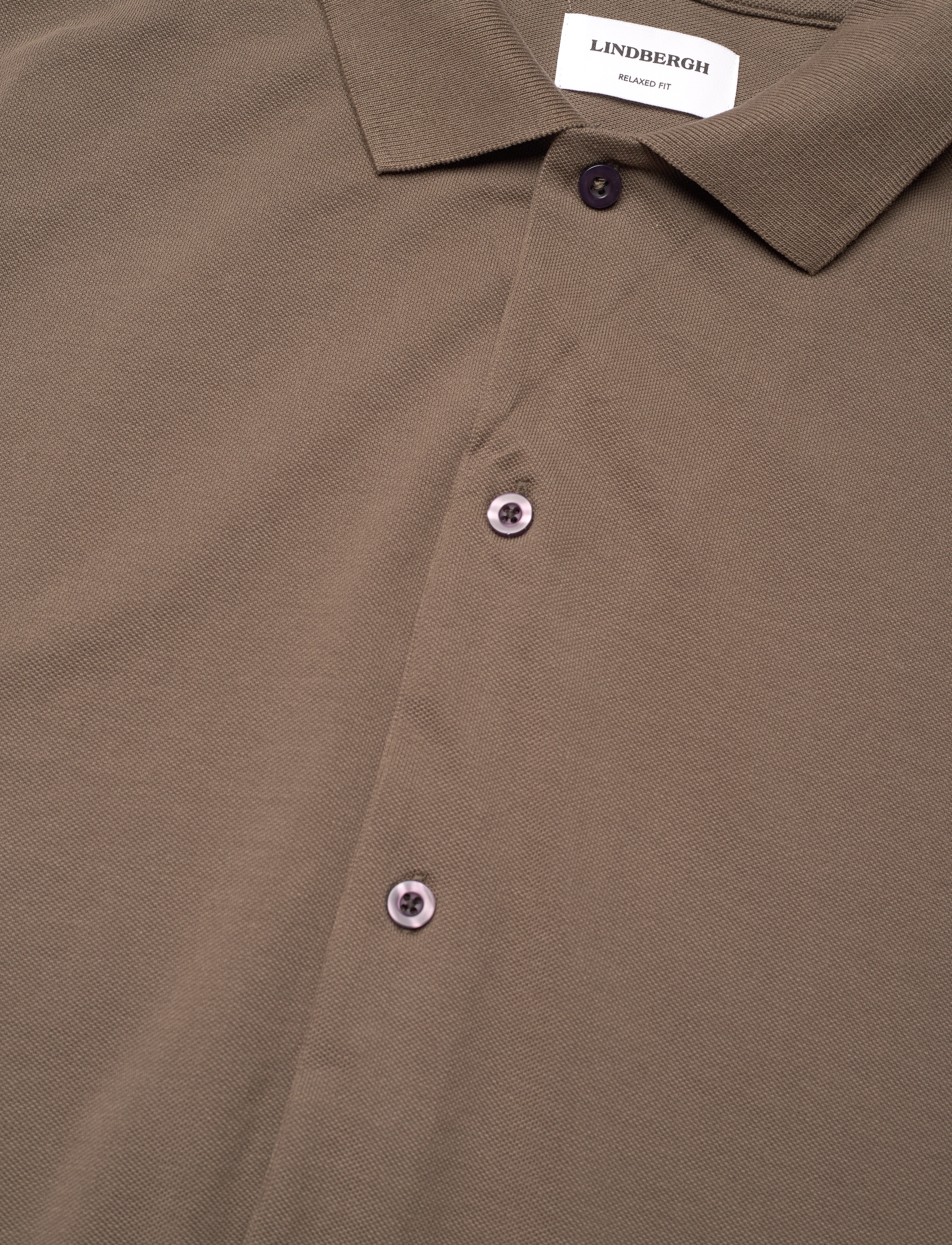 Lindbergh - Pique cabana shirt S/S - dk stone - 3