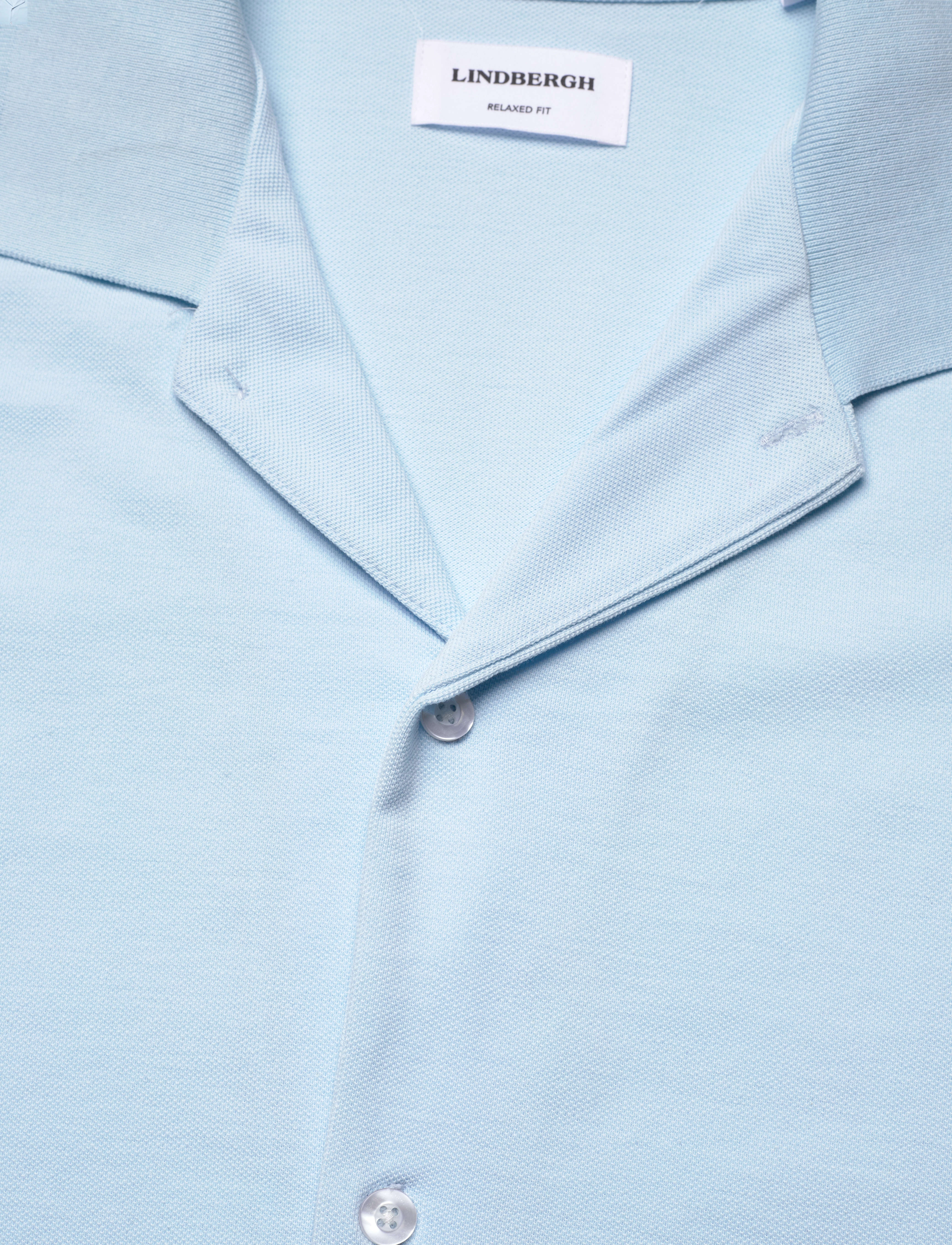 Lindbergh - Pique cabana shirt S/S - lt blue - 2