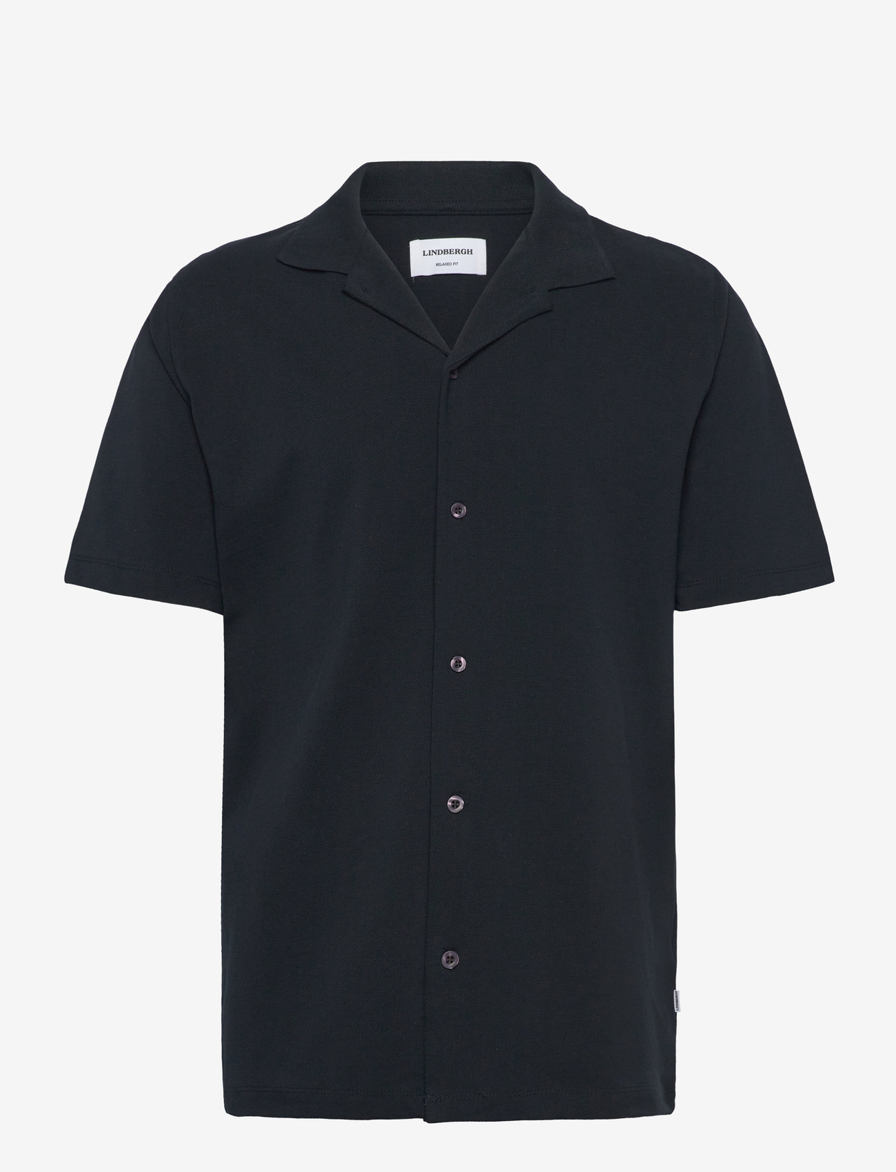 Lindbergh - Pique cabana shirt S/S - lyhythihaiset kauluspaidat - navy - 0