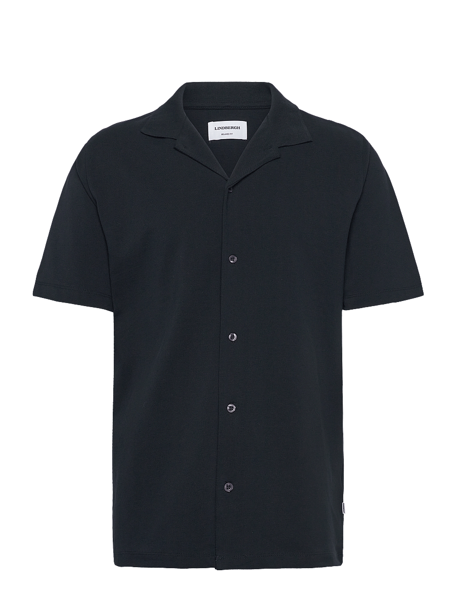 Lindbergh - Pique cabana shirt S/S - navy - 0