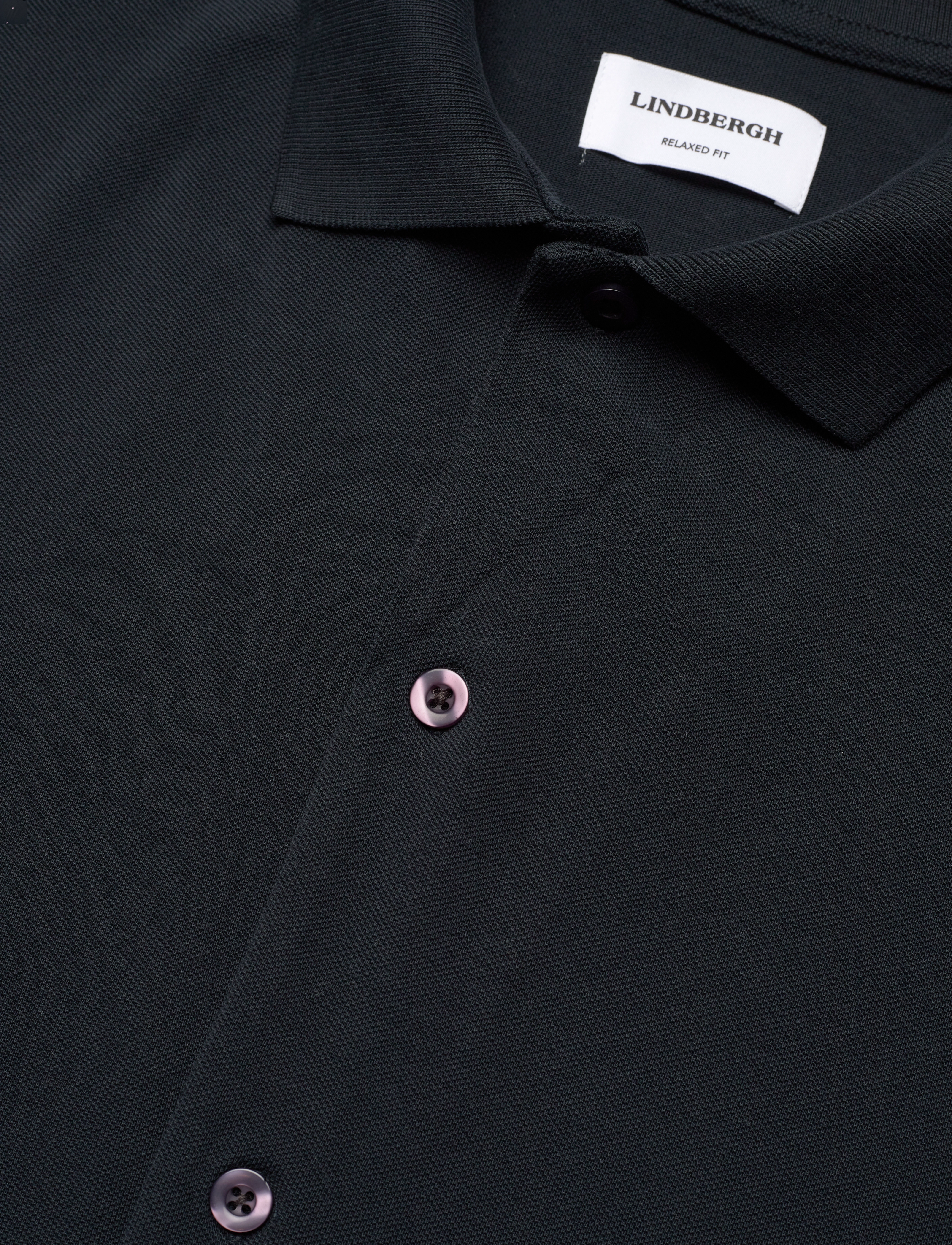 Lindbergh - Pique cabana shirt S/S - navy - 3