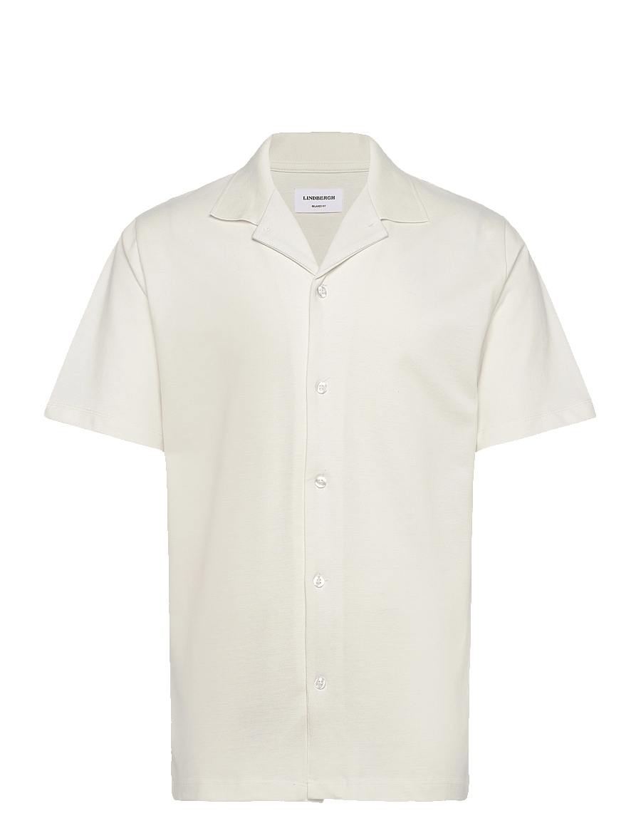 Lindbergh - Pique cabana shirt S/S - off white - 0