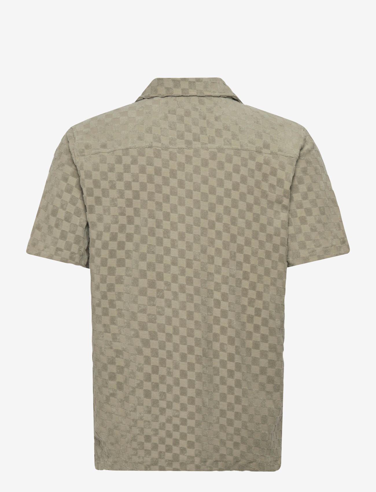 Lindbergh - Jacquard checkered towel resort shi - ternede skjorter - dusty olive - 2