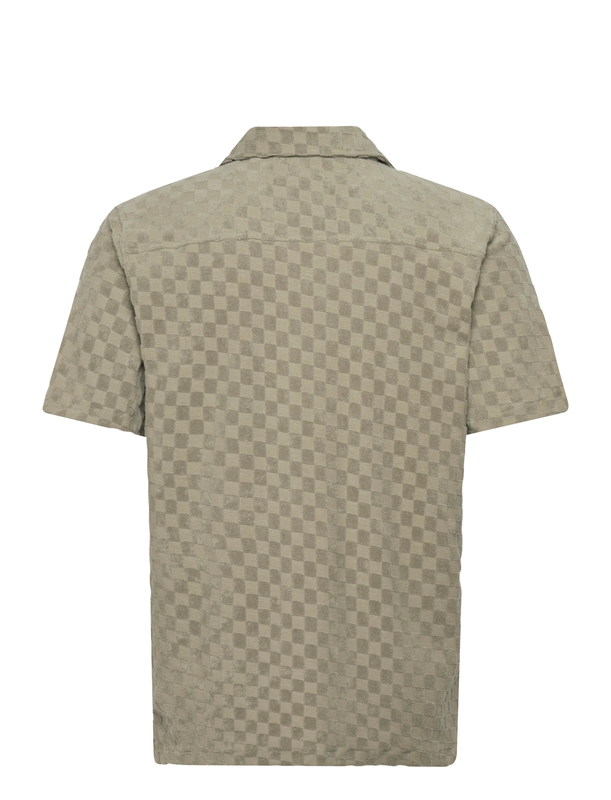 Lindbergh - Jacquard checkered towel resort shi - karierte hemden - dusty olive - 2