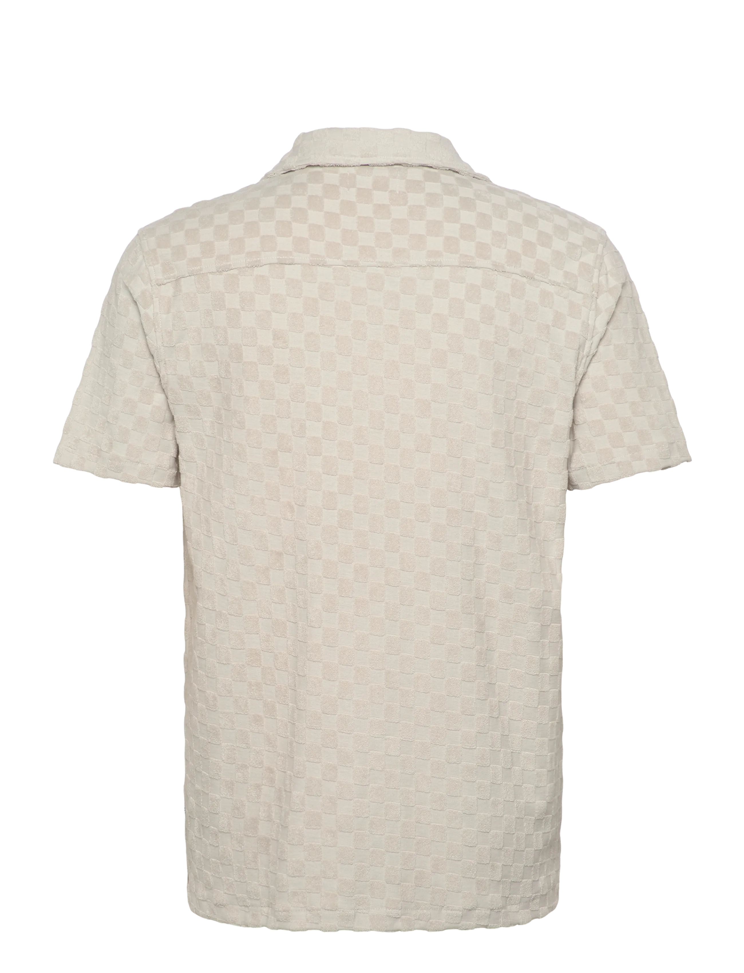 Lindbergh - Jacquard checkered towel resort shi - checkered shirts - fair grey - 2