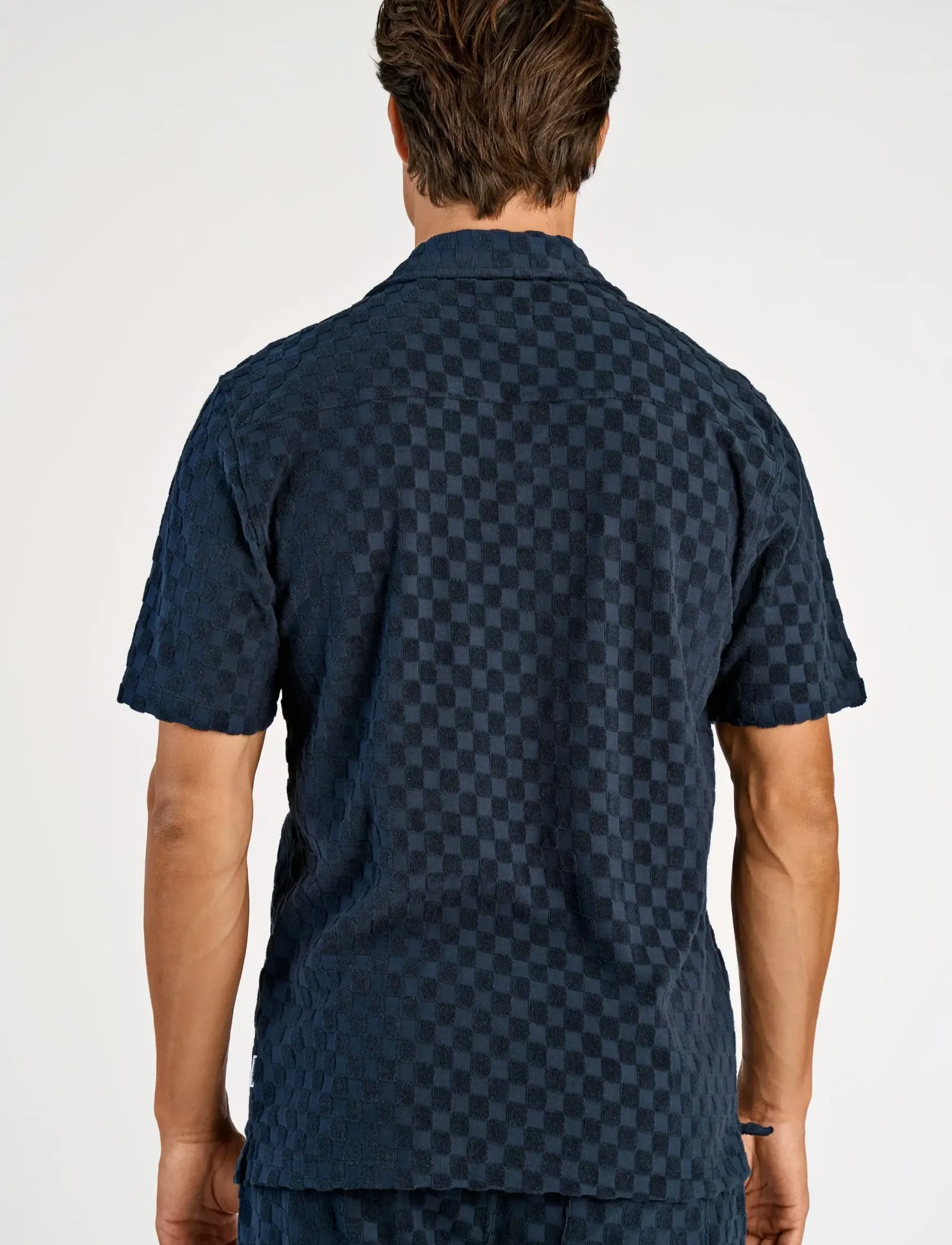 Lindbergh - Jacquard checkered towel resort shi - ruudulised särgid - navy - 4